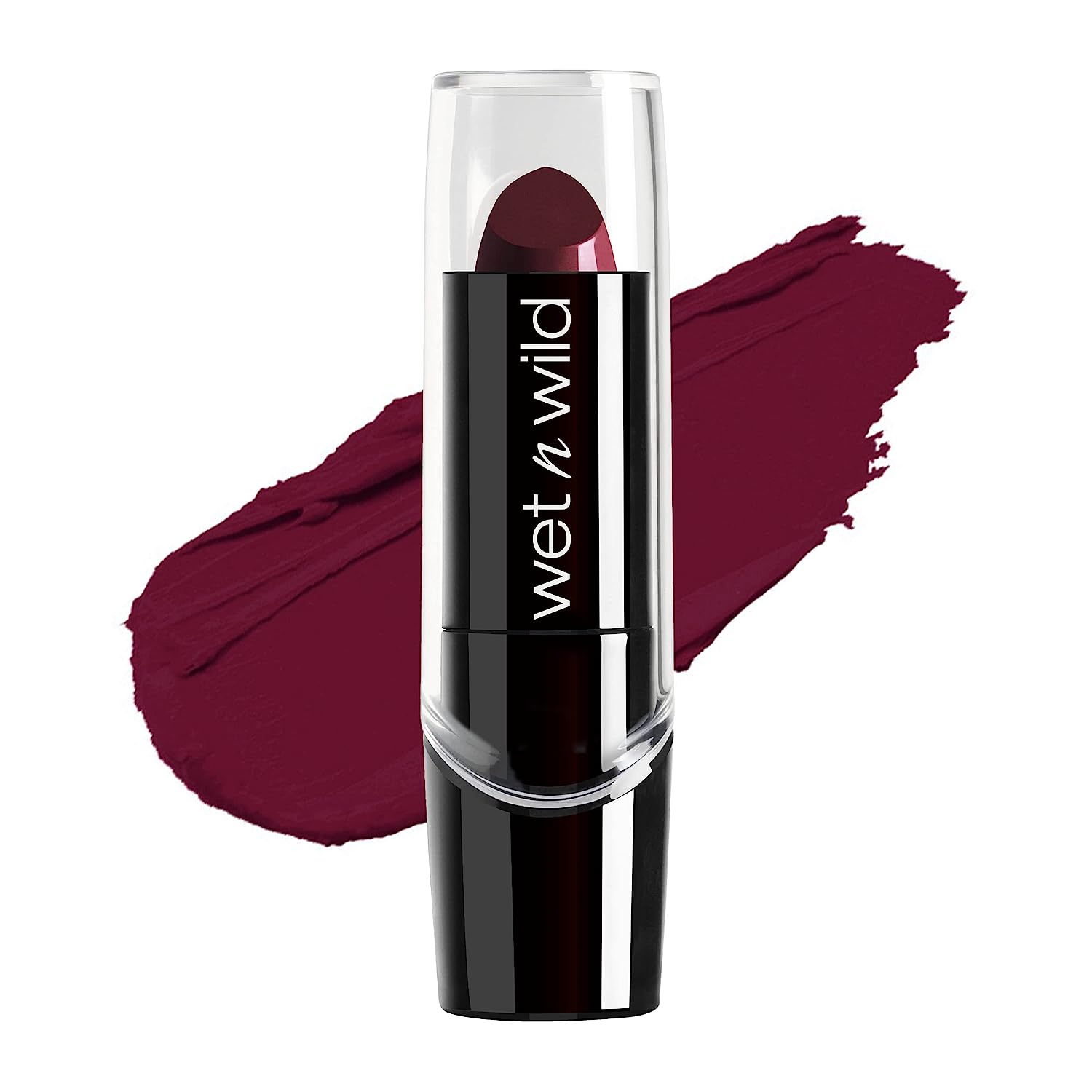 wet n wild Silk Finish Lipstick| Hydrating Lip Color| Rich Buildable Color| Dark Pink Frost - Image 1